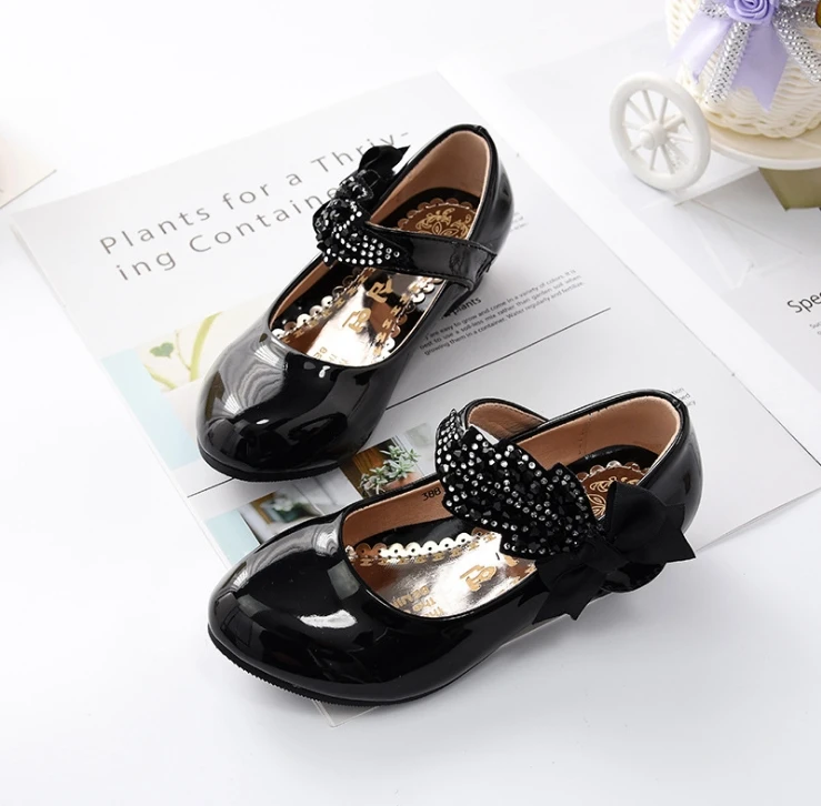 2019 spring and autumn children's performance shoes girls flat princess single dance | Детская одежда и обувь