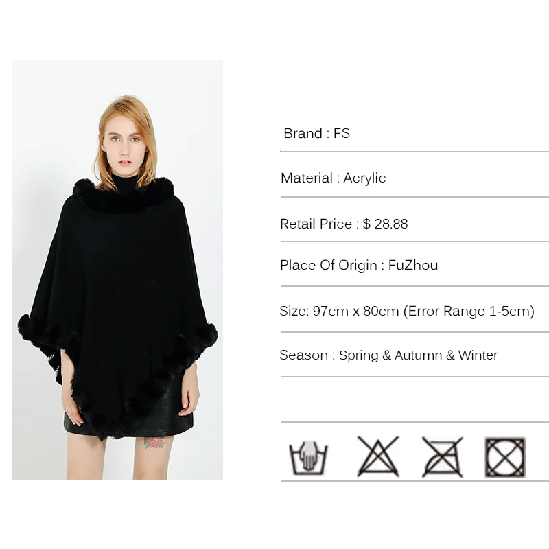 Розовый кашемировый пончо и накидки FS шаль из Пашмина с помпоном теплое