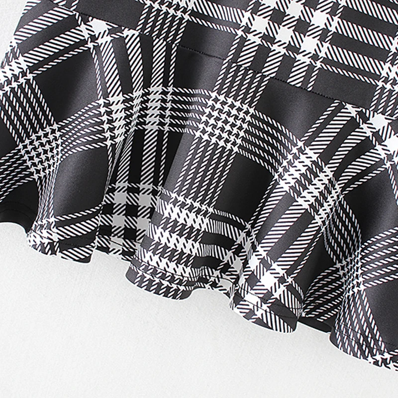 Leo Grand/Винтажные рубашки в клетку женские с оборками короткими рукавами и круглым