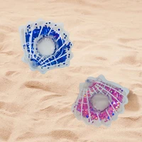 hot glitter shell inflatable water floating coke cup holder drink coasters mini funny toy cell phone beverage pool accessories