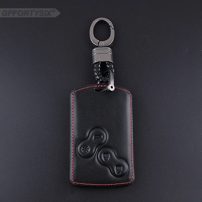 Кожаный чехол для автомобильного ключа Renault Kadjar Clio Megane 2 3 4 Koleos Logan Scenic Card ключей s |