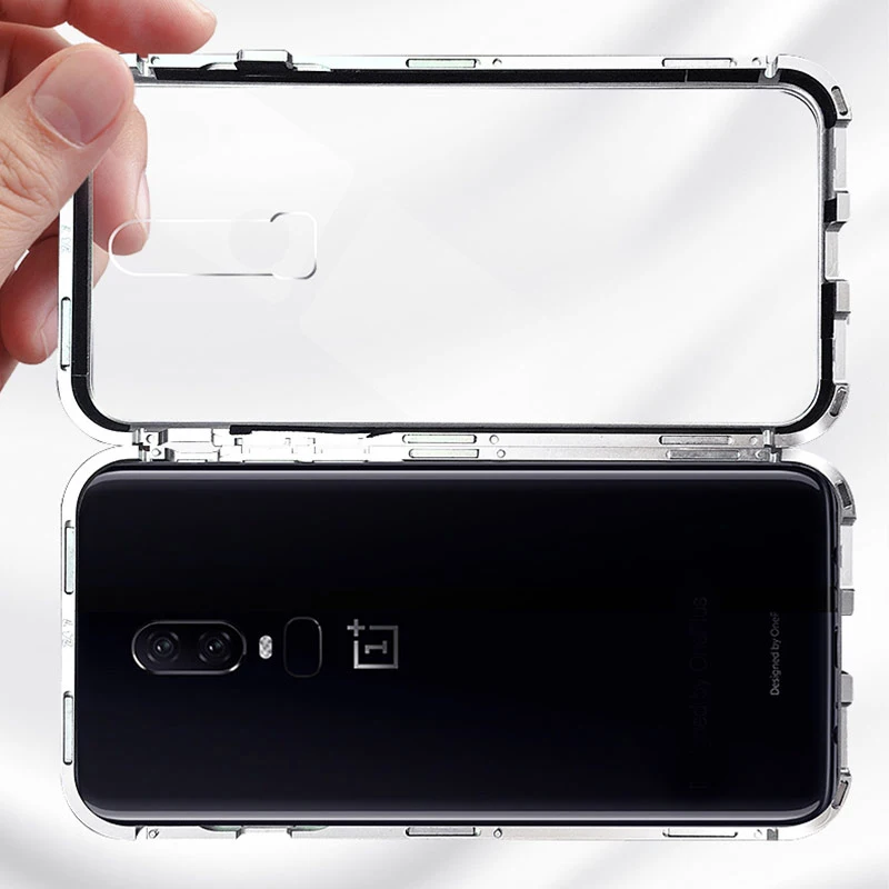 AmzBoon Магнето Магнитная адсорбции металлический корпус для Oneplus 6 Чехол роскошные