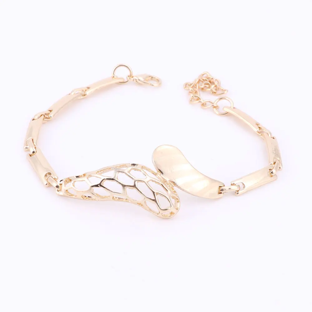 Женские свадебные комплекты ювелирных изделий золотого цвета модное ожерелье с