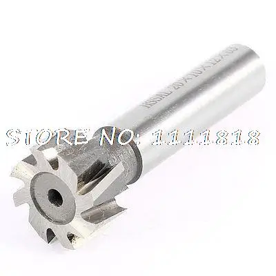 

20mm x 10mm Cutting Tool 12mm Straight Shank 8 Flutes HSS T Slot End Mill