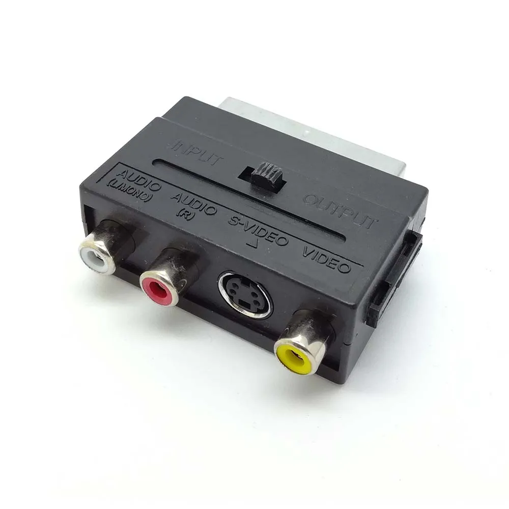 Новый Премиум RGB Scart to 3 RCA Phono + S Video Аудио вход/выход AV TV адаптер|scart to|scart rcascart rgb |
