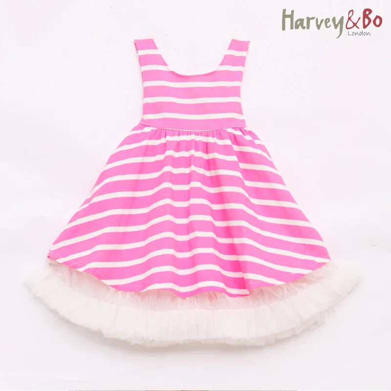 

Baby girls korean cotton princess dresses children clothes girl vest dress striped cute bow dresses