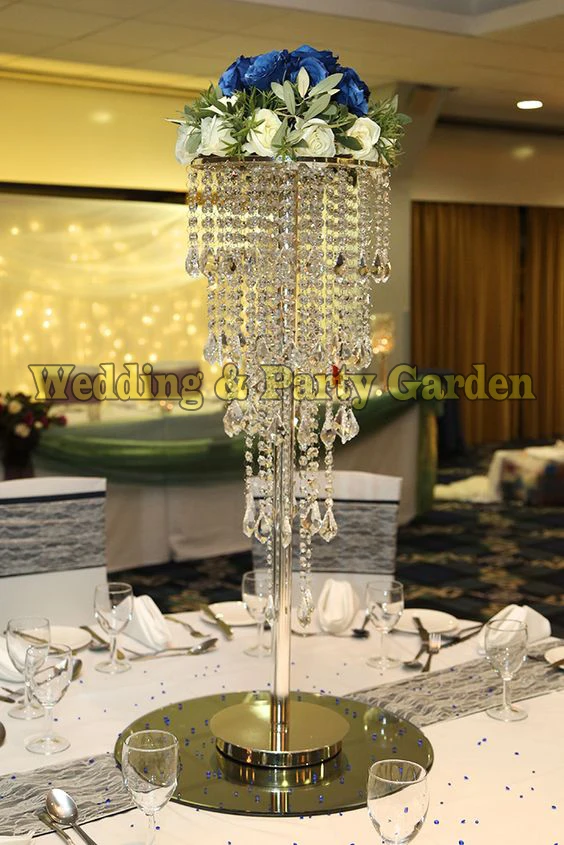 

Crystal Wedding Centerpiece Table Chandelier Flower Stand 80cm Tall