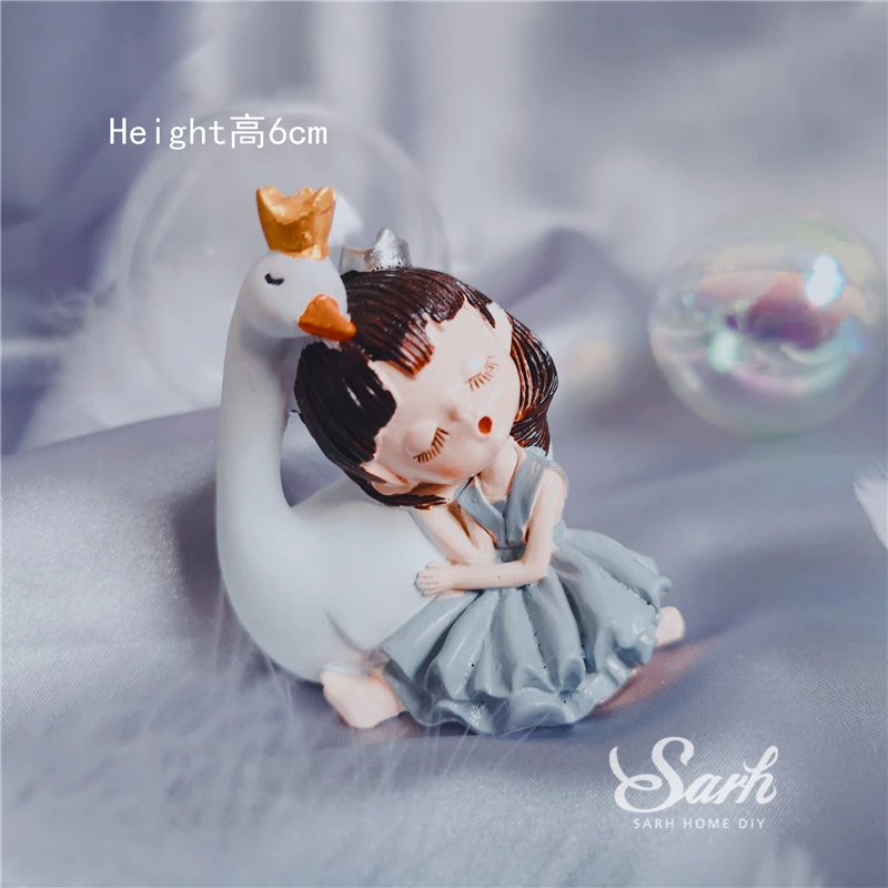 Торт для девочек с лебедем и сном Серебряная корона бриллиантами украшения на