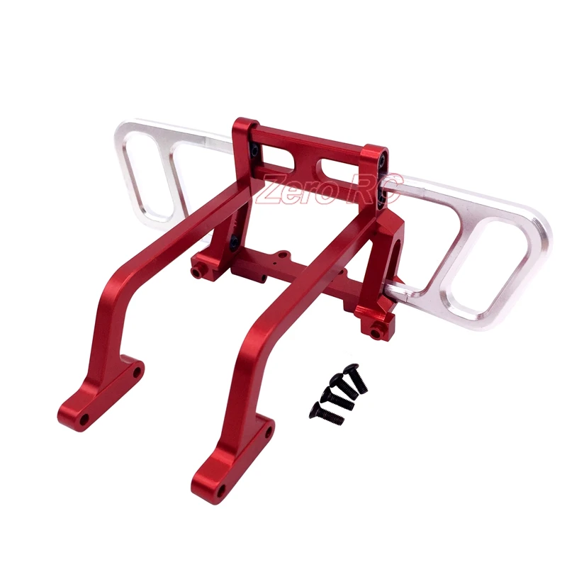 CNC полностью алюминиевый передний бампер (красный) для 1/10 RC Rock AXIAL WRAITH Crawler Truck|bar