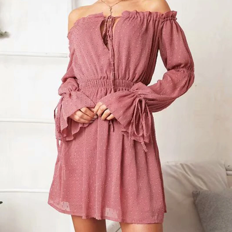 Летнее женское платье повседневное однотонное без бретелек Vestidos|Женские платья|