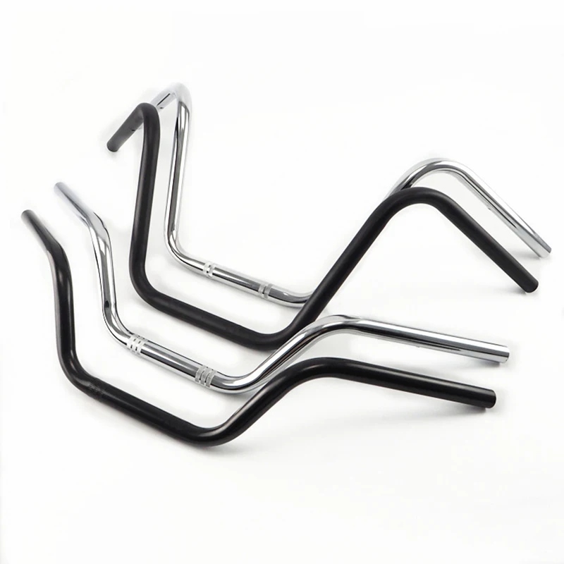 22 мм сталь мотоцикл High Rider руль бары Кафе Racer Cruisers хром черный подходит для