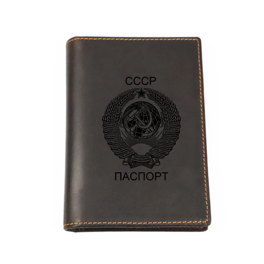 Обложка для паспорта из 100% яловой кожи мужской женский кошелек