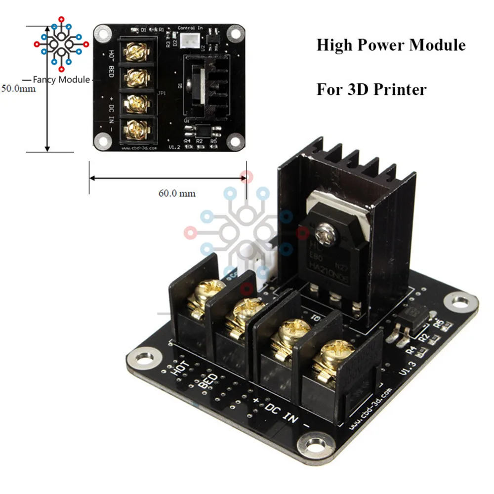 Детали для 3D-принтера универсальный дополнительный подогреваемый силовой