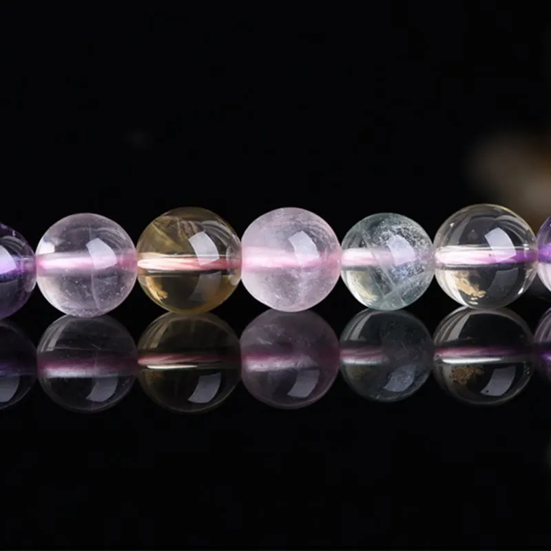 6-12mm Natural Mixed-color Mixed Quartzs Beads For Jewelry Making Bracelets Women 15'' Needlework DIY Trinket | Украшения и