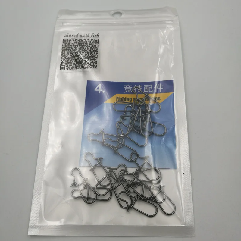 20 штук крючок оснастки Pin Нержавеющая сталь Рыбалка вертлюгом Безопасность