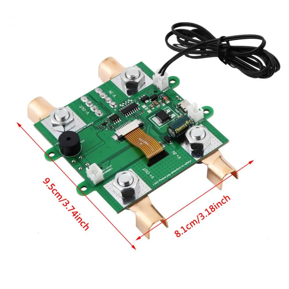 Digital LCD Voltmeter Ammeter Voltage Meter 300V 100A Car Battery Capacity Tester With Temperature Probe Terminal Accessories |