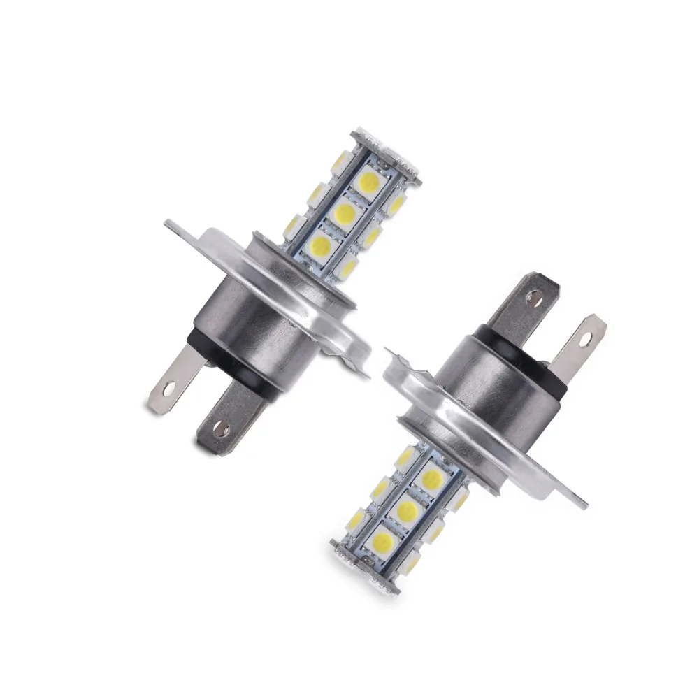 2 шт. H4 18 SMD 5050 светодиодный Белый для авто фар дальнего света лампы фары