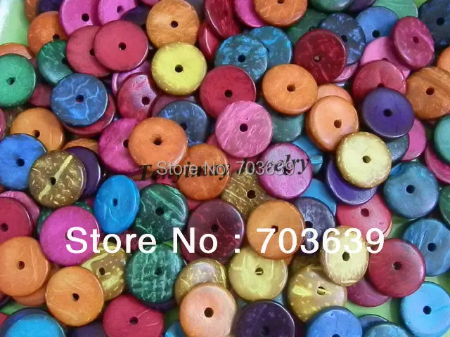 Смешанные цвета 20 мм бусины из кокоса для DIY модные результаты 200 шт оптом |