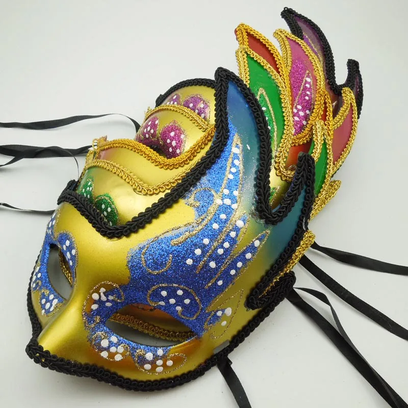 Маска с изображением павлина маска для Хэллоуина маскарада пламени шоу