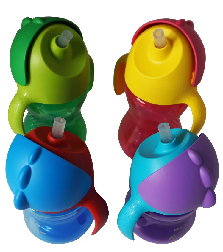 Avent My Bendy соломенная чашка Динозавр Детская бутылка 7 oz/200 ml 10 oz/300 ml 2/pack-синий/зеленый 9M+/12M