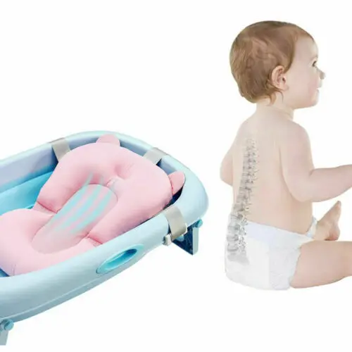 

Newborn Baby Shower Bath Pad Toddler Portable Air Cushion Bed/Chair/Shelf Non-Slip Bathtub Mat Cartoon Pillow Mat Bathing Safe