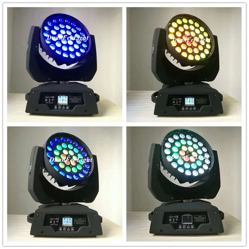 6 шт. DJ Zoom Moving Light LED RGBW Head 36x10W 4in1 Ring Wash Haed Zoom|Эффект освещения сцены| |