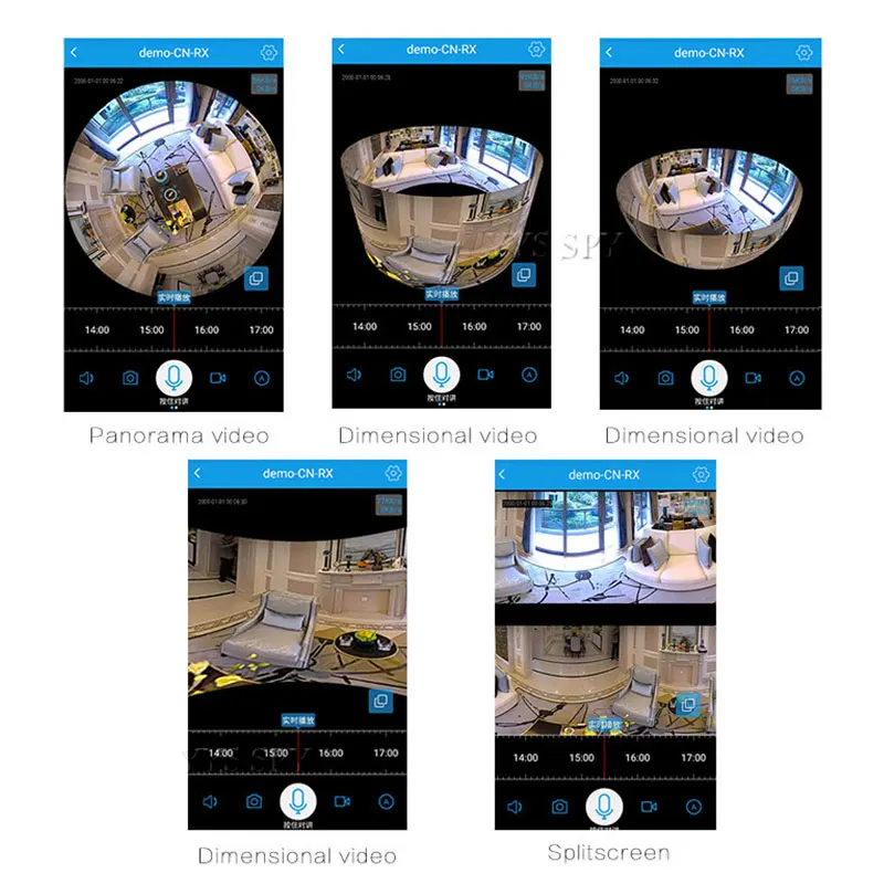 Рыбий глаз 360 градусов мини лампа WiFi камера 960P HD Панорамное наблюдение ночное