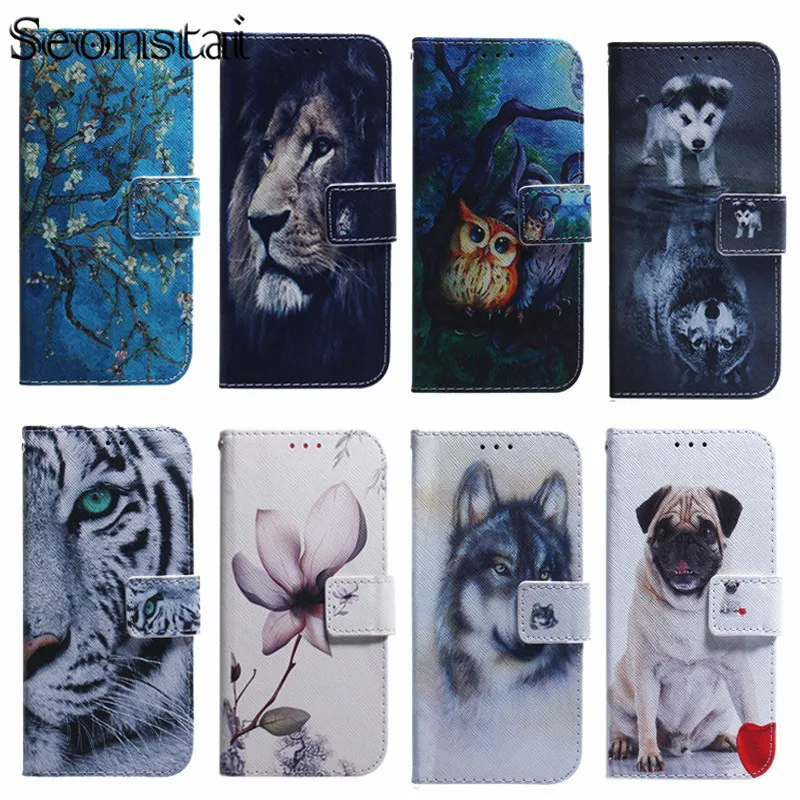 

J6 Plus Case Flip Wallet Leather Case for Samsung Galaxy J6Plus J4Plus 3D Painted Wallet Stand Phone Cover for Samsung J4 Plus