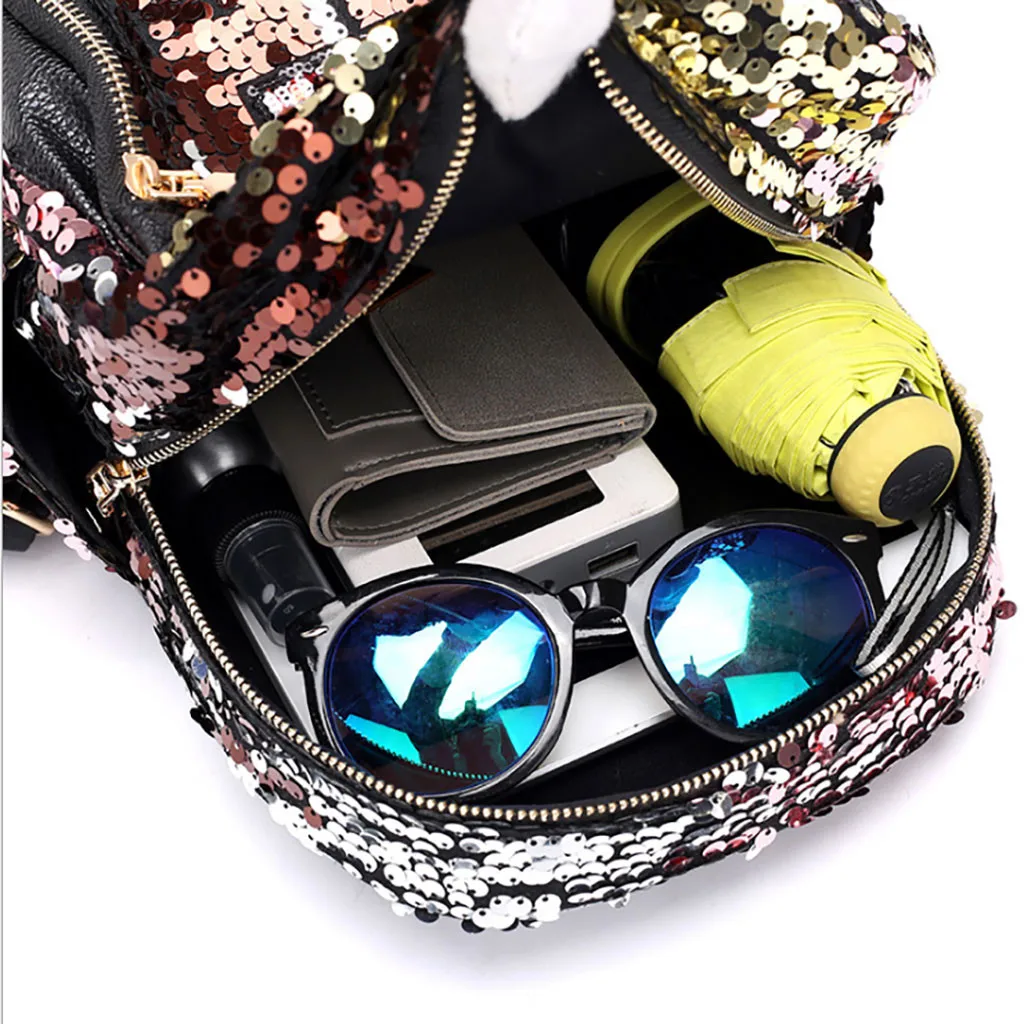 Мини-рюкзак с блестками и милой вышивкой рюкзаки для женщин девочек дорожная