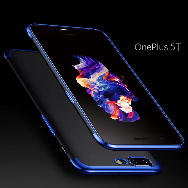 Zoerax крышка OnePlus 5 т случае лазерный покрытие мягкой ультра тонкий анти-опрокинуть
