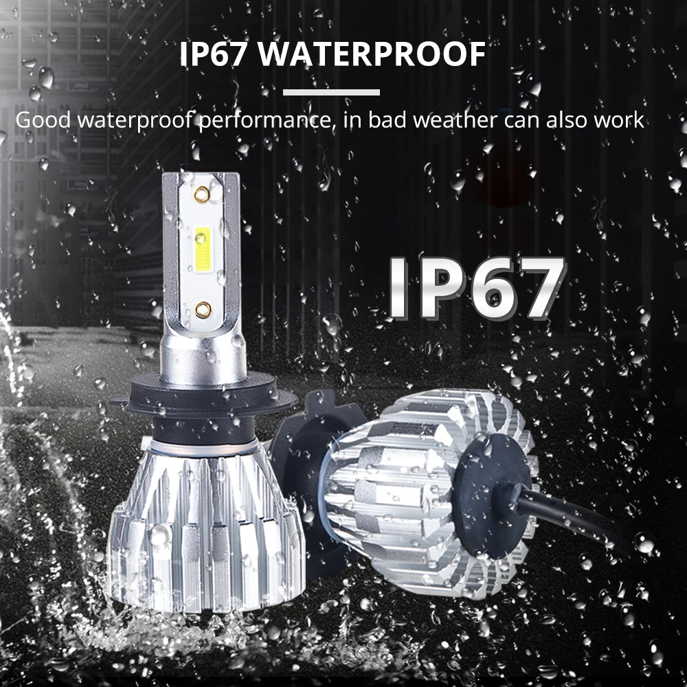 Автомобильные светодиодсветодиодный головсветильник лампы H1 H4 DOB COB 12 В HB3 HB4 H7 8000