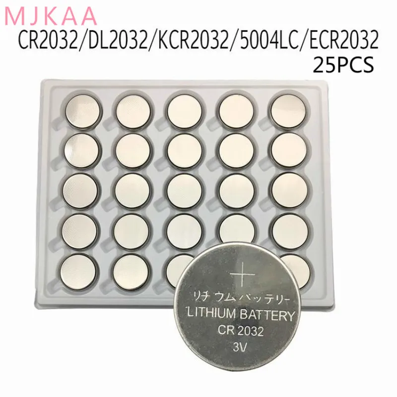 25 шт. CR2032 3 в кнопочные батареи BR2032 DL2032 ECR2032 литиевая батарея 3 в CR 2032 для часов Электронные игрушки дистанционного управления