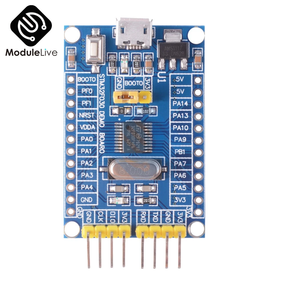 Процессор STM32F030F4P6 ARM 32 бит 48 МГц макетная плата микроконтроллер SWD/ISP двойная
