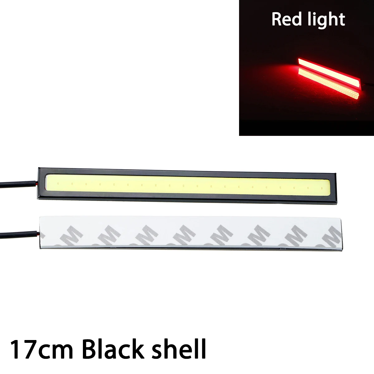Blck-red light 2 шт. Автомобильный светодиодный дневные ходовые огни ультра яркий DC 12 В 17 см водонепроницаемый авто DRL COB вождения Противотуманные фары DHO DRL - Цвет: Blck-red light