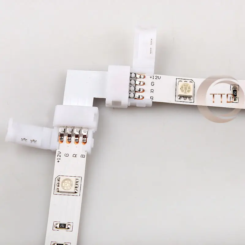 5 шт./лот &quotL&quot форма 4PIN разъемы для светодиодной ленты 10 мм 8 Подключение