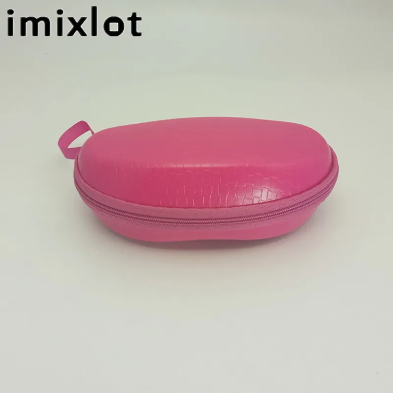 IMIXLOT портативный чехол для солнцезащитных очков для женщин коробка для очков с молнией Чехол для очков s оболочка протектор Кожаный Чехол для очков жесткий - Цвет: E