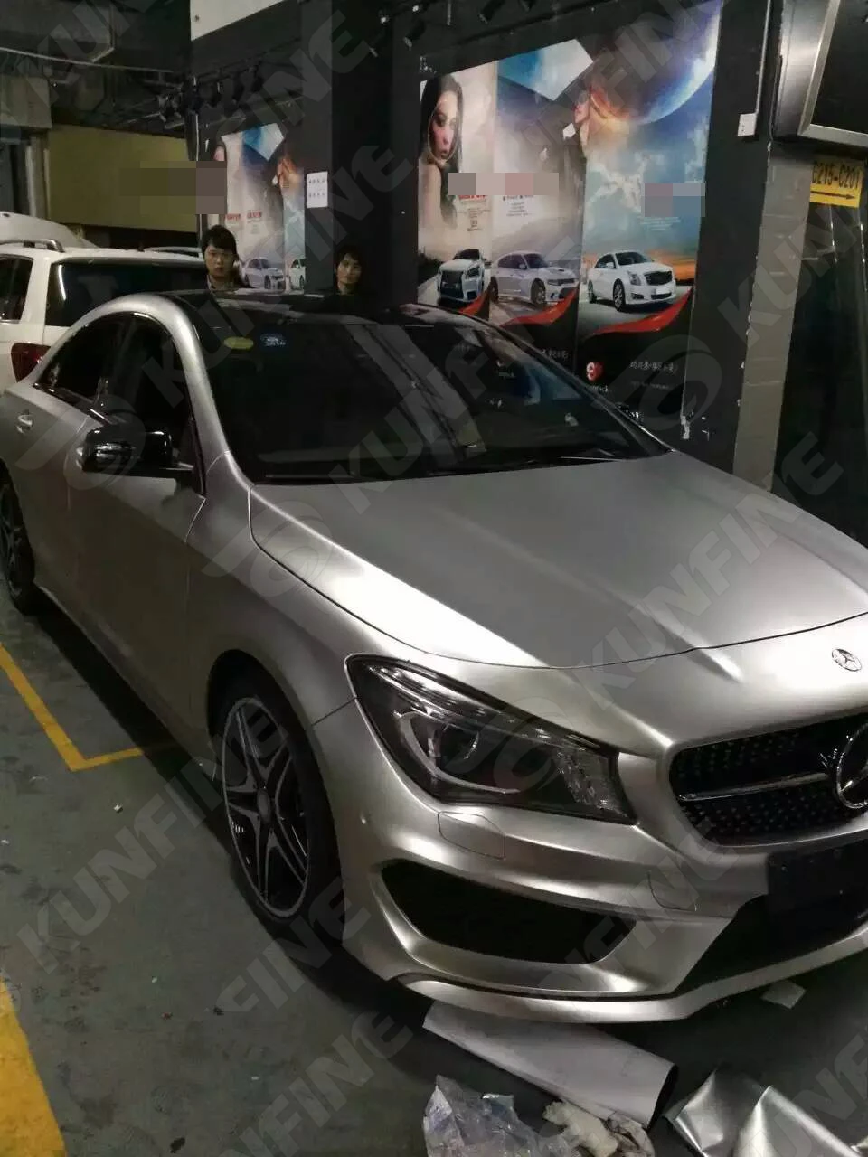 Автомобильный Стайлинг обертывание матовая ледяная Серебряная Автомобильная