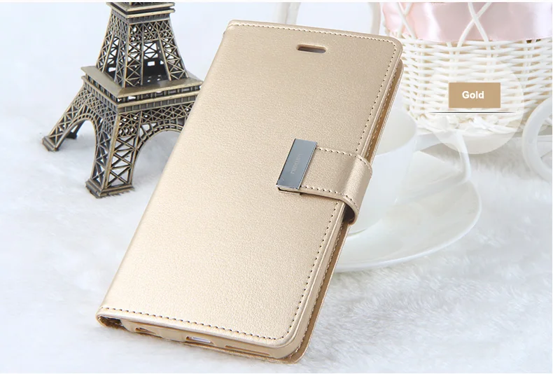 2017 Новый Пункт Богатые Дневник GoosPery Бумажник Телефон Кожаный Чехол Case Для Samsung