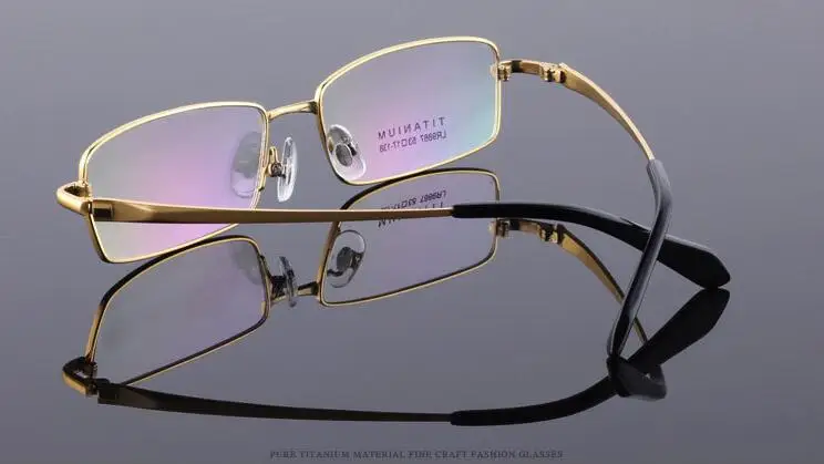 

BETSION Pure Titanium Gold Eyeglass Frame Glasses eyewear men women Rx able