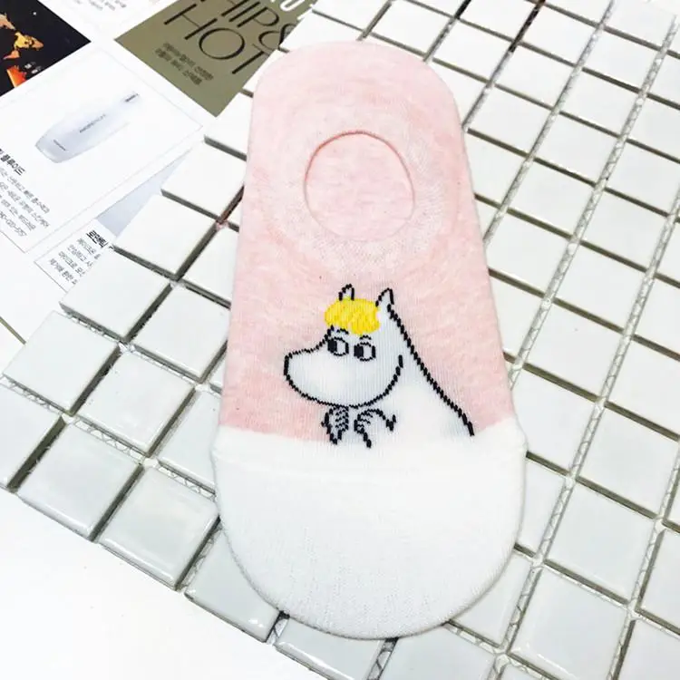 Mumin Moomin Corta Vento Pantoufles D'ete Femme Momine, зимние теплые женские хлопковые уличные белые носки в стиле хип-хоп - Цвет: 16