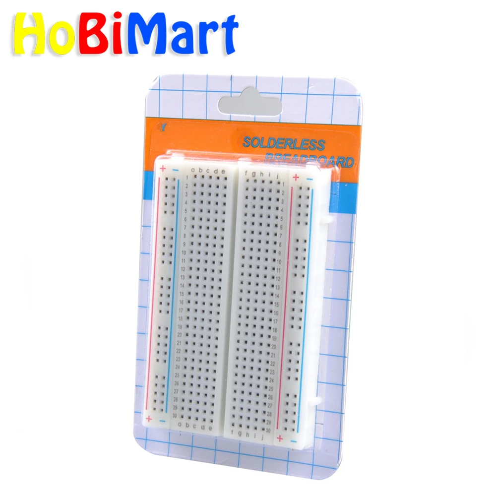 HoBiMart 400 мини хлеб доска solderless печатной платы Макет для arduino DIY Хлеб шины тесты