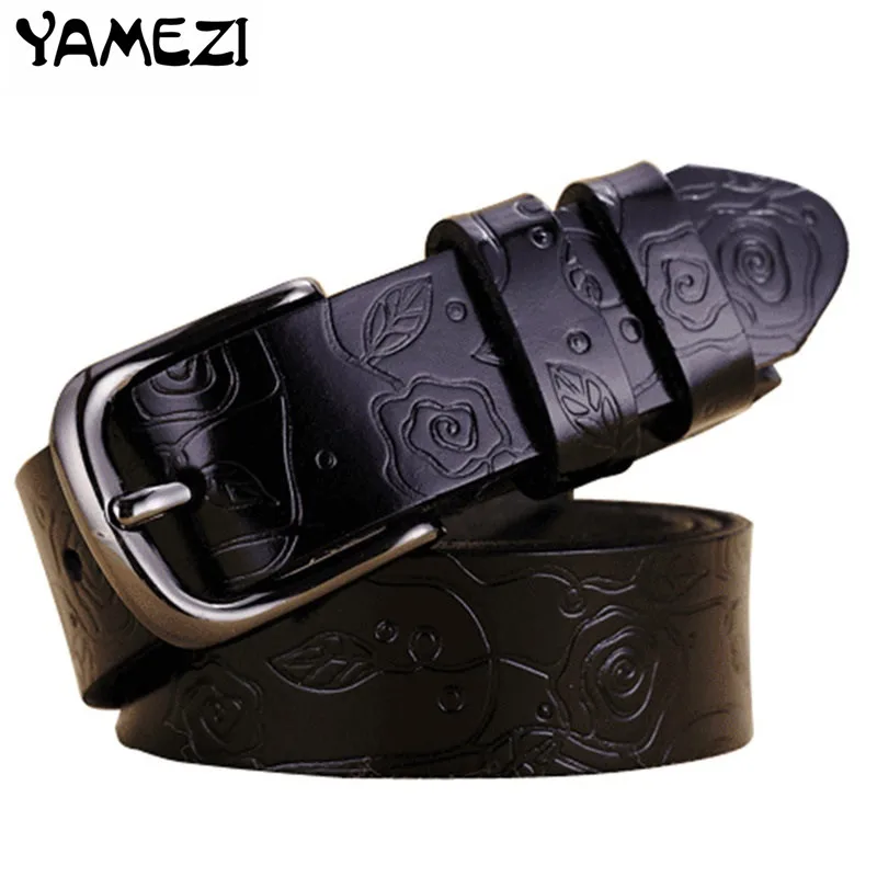 Yamezi новые модные женские туфли ремень теплые резные цветок ремешок Пояса из