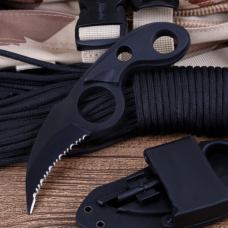 CS GO Hawkbill Тактический коготь нож karambit шейный нож настоящий боевой бой походный карманный нож для самообороны