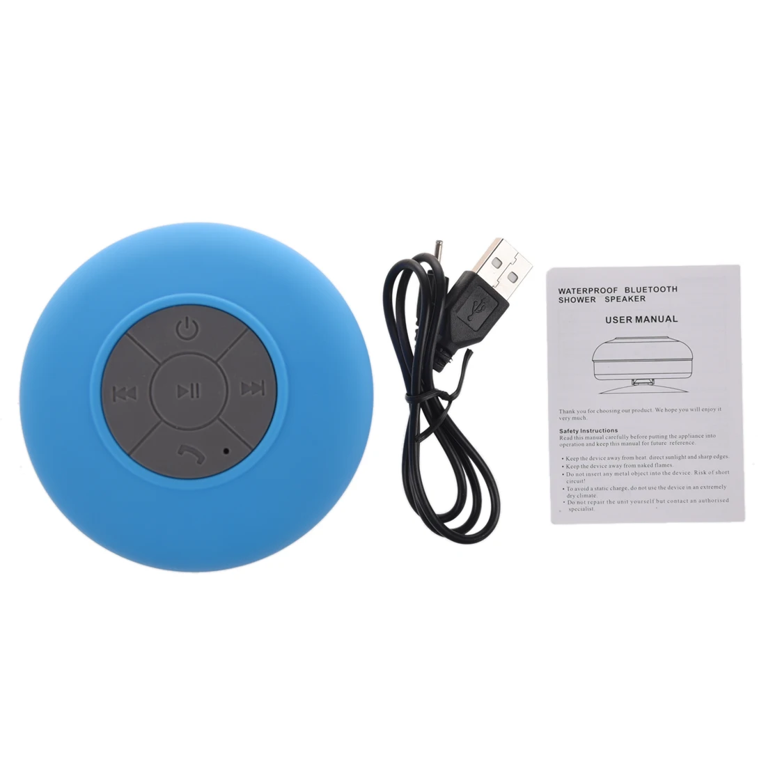 Портативный беспроводной Bluetooth динамик для ванной комнаты (синий)|bluetooth speaker|wireless