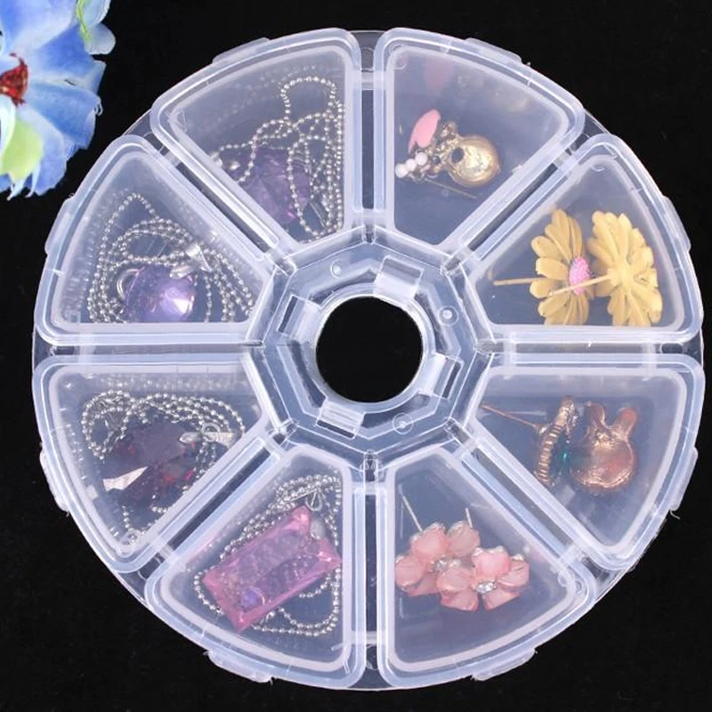 Регулируемый прозрачный пластиковый ящик для хранения с 24 отсеками чехол