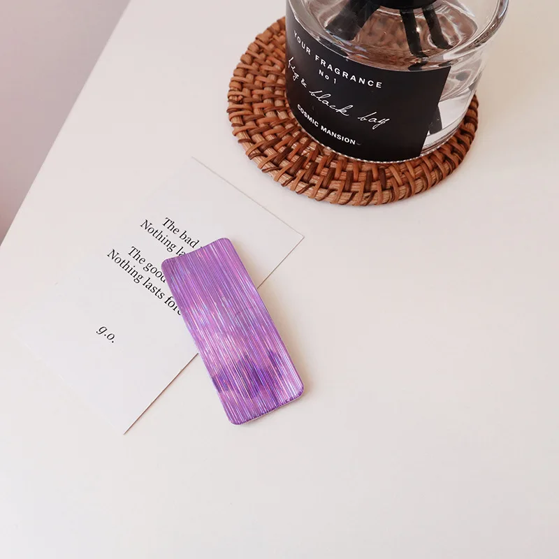 New Fashion Lady girl Cute laser hairpin sweet color bangs clip BB geometry hair accessories |