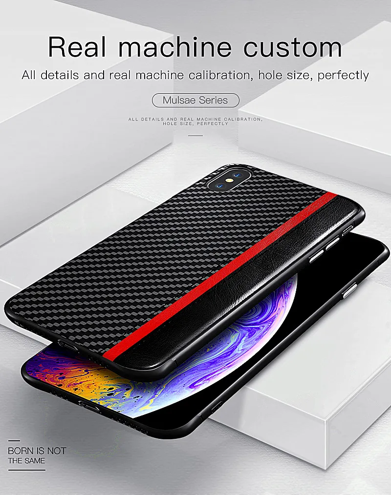 Для iphone X чехол из углеродного волокна+ искусственная кожа деловой стиль жесткий чехол для телефона для iphone 6 6s 7 8 plus и apple XR XS MAX чехол