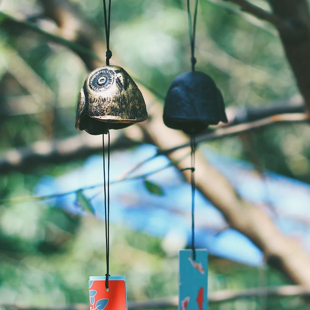 Секретная кукла Wind Chime Сова чугунная черная/бронзовая Windchime бумажная ветроуловитель