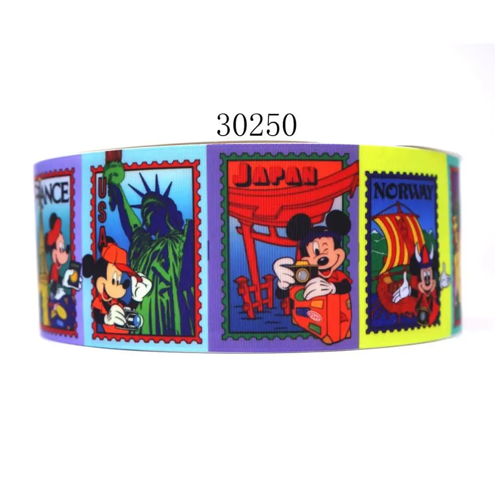 30250 50 ярдов Цветок напечатанный grosgrain ленты 30424 - Цвет: 30250