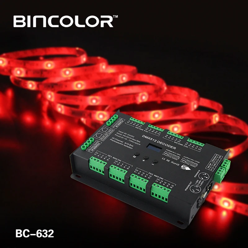 Новый 32 канала СИД DMX декодер DC 5V 24V Вход 3A * 32CH 96A 2304W Выход RGB/RGBW полосы DMX512 Slave